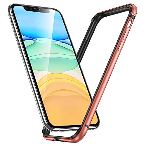 ESR Funda para iPhone XR, Bumper Aluminio iPhone XR con Suave TPU Interno [No Afecta Señales] [Protección de Borde Elevado] Bumper Frame para Apple iPhone XR DE 6.1'- Relámpago Cebra