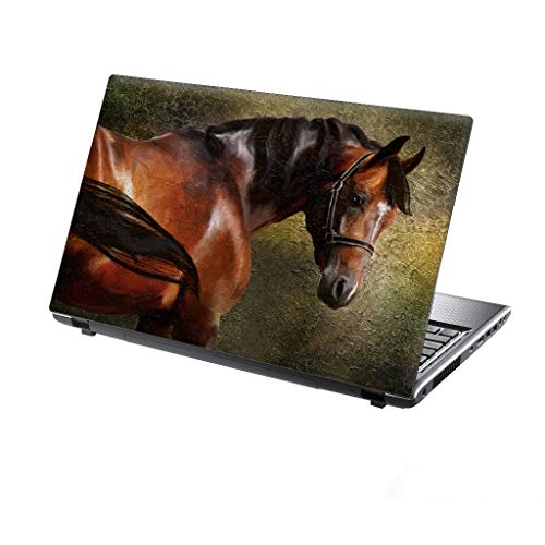 TaylorHe Autocollant en vinyle pour ordinateur portable 13-14" avec motifs colorés et effet cuir stratifié fabriqué en Grande-Bretagne Cover