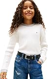 Tommy Hilfiger Girls MINI Cable Sweater KG0KG09046 White (Ivory Silk) 24 Month