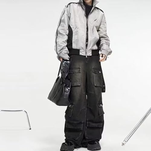 Y2k Jeans Men's Hip-hop Street Multi Pocket Workwear Jeans Casual Loose Straight Leg Wide Leg Pants2