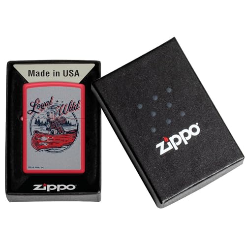 Encendedor Zippo personalizado con grabado rojo mate miniatura 4