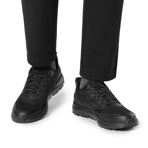 Image of Bruno Marc Men's Hands Free Non Slip Work Shoes, Water Resistance Restaurant Slip on Food Service Sneakers