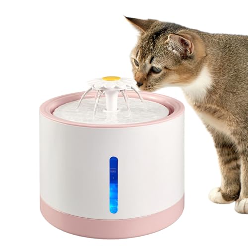 ペット用水飲み場、猫用ウォーターボウルディスペンサー | スマート USB 充電子猫水飲み器,自動給水皿用品、猫、犬、複数のペット用の充電式ペット給水用品