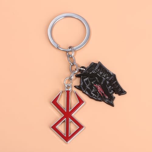 SONGCHANGJEWELRY Manga Berserkers Behelit Necklace Keychain - Brand Of Sacrifice Logo Blood Red Berserker Pendant3