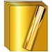 Gold Metallic HTV Heat Transfer Foil Vinyl for Tshirt and Apparel 12" X 10"(Pack of 5), Easy to Weed and Iron on, Guaranteed Size