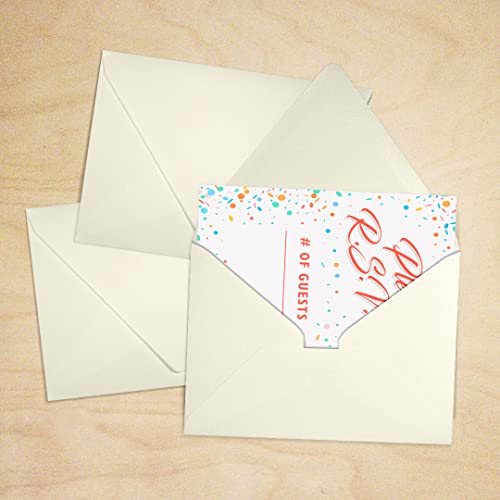 Luxpaper 4Bar A1 Contour Flap Invitation Envelopes | 3 5/8" X 5 1/8" | Natural | 80Lb. Text | 30% Recycled | 50 Qty #TOP6