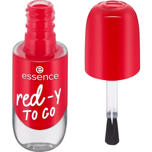 Image of Essence gel nail colour 56 red-y TO GO, gel nail polish, high-shine finish, long-lasting colour, 8 ml