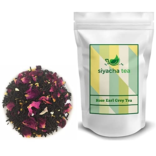 Image of Siyacha Tea Rose Earl Grey Black Tea, 100 Grams, Loose Leaf Beverage, Natural Bergamot & Pure Rose Petals Blend, Healthy Chai Patti, Makes 50 Cups(approx)