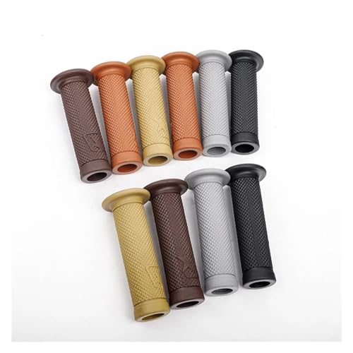 Puños de manillar de moto universal 22 24mm clásicos de goma negra 5