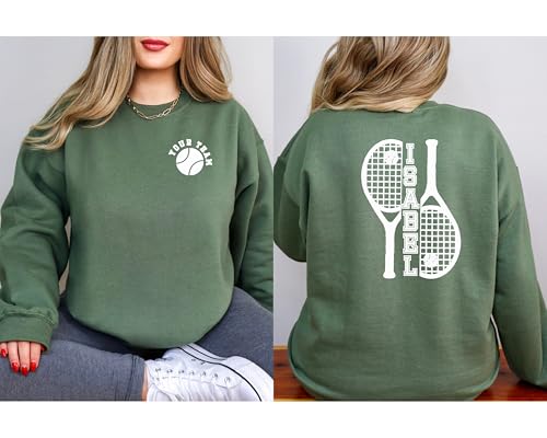 Custom Tennis Shirt, Tennis Sweatshirt, Gift for Tennis Lover, Tennis Sweater, Gift for Tennis Player3