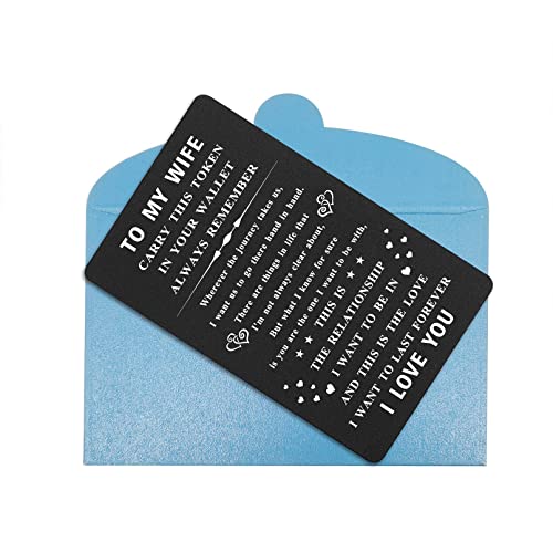 Image of TGCNQ Romantic Wife Gifts, Wallet Card Gifts for Wife for Mother's Day Christmas Valentines