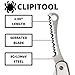 Spyderco ClipiTool Folding Utility Knife with Stainless Steel Handle Plain and Serrated Edge, Full-Flat, 8Cr13MoV Steel Blade and SlipJoint System - C176P&S