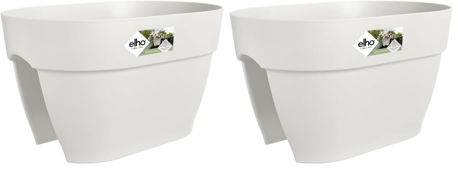 Planteur pour balcon Elho Vibia Campana Flower Bridge 40 stable et robuste blanc