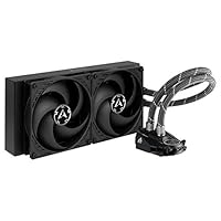 ARCTIC Liquid Freezer II 280 - Multi-kompatibler All-in-One CPU AIO Wasserkühler, kompatibel mit Intel & AMD, effiziente PWM-gesteuerte Pumpe, 200-1700 RPM, LGA1700 kompatibel - Schwarz