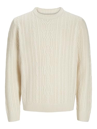 JACK & JONES Jprbludiogo Cable Knit Pack Pull en Tricot, Bouleau/détail : Structure complète, M Homme JACK & JONES Jprbludiogo Cable Knit Pack Pull en Tricot, Bouleau/détail : Structure complète, M Homme