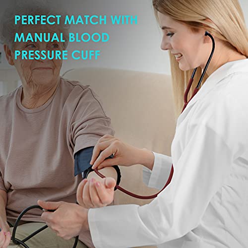 Clairre Single Head Stethoscope for Doctors/Nurses/Nursing Students, for Medical and Home Use (Burgundy Tube, Without EVA Case) - Thumbnail 5