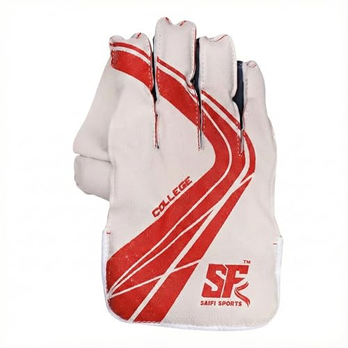 Image of College Cricket Wicket Keeping Gloves Includes mash net Inner Gloves Recommended for Tennis Ball Cricket for Boys Under 10 to 15 Years Boys