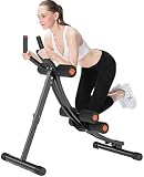 Ajustable AB Trainer Abdominal Home Shaper Waist Trainer Core Toner Diseño de Ajuste de Tres Engranajes Fácil de Plegar y Ahorrar Espacio 90 * 40 * 90Cm...