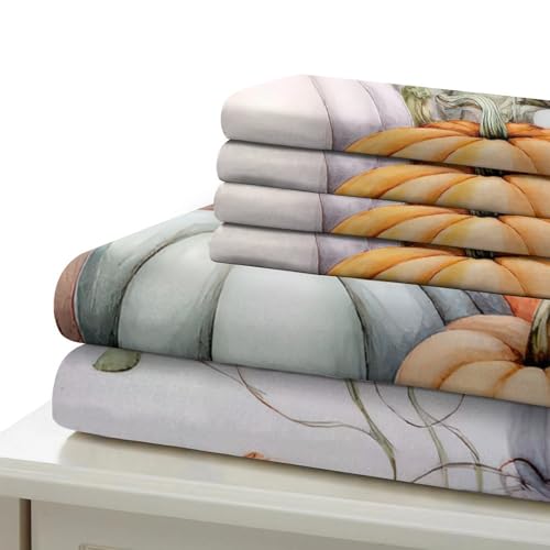 Housse de couette 200x200cm motif feuilles d'automne en microfibre - 7