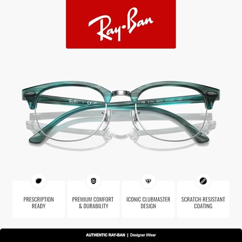 Image of Ray-Ban RX5154 Clubmaster Square Eyeglasses for Men for Women