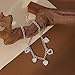 FUCJOEE Silver Bracelets for Women, Dainty Silver Charm Bracelet Cute Heart Bracelet Sterling Silver Bracelets for Women Trendy WaterProof Silver Jewelry Teen Gifts