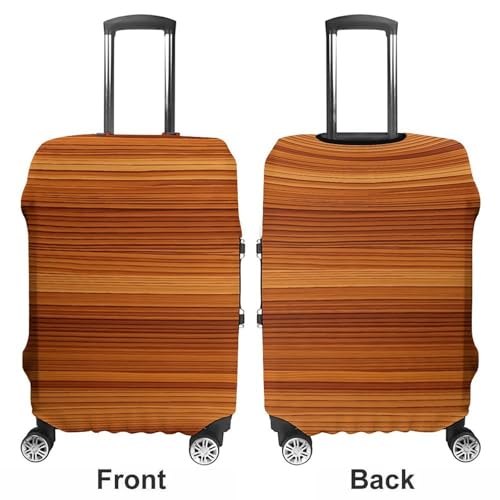 Wood Grain Luggage Cover Elastic Suitcase Protector Case Anti-Scratch Washable Baggage Covers Protector For Traveling, Aircraft Consignment XL3