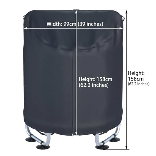 Cubierta para trampolín impermeable con cremallera y lona para sombra 3