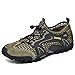 Randonnée pour Hommes Chaussures Légères Respirantes en Plein air Sandales en Maille à Séchage Rapide Pieds Nus Baskets de Marche sur l'eau 41-42 EU Vert,26.0 CM du Talon aux Orteils