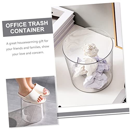 Caneca de basura transparente rectangular 2 piezas Healifty miniatura 7