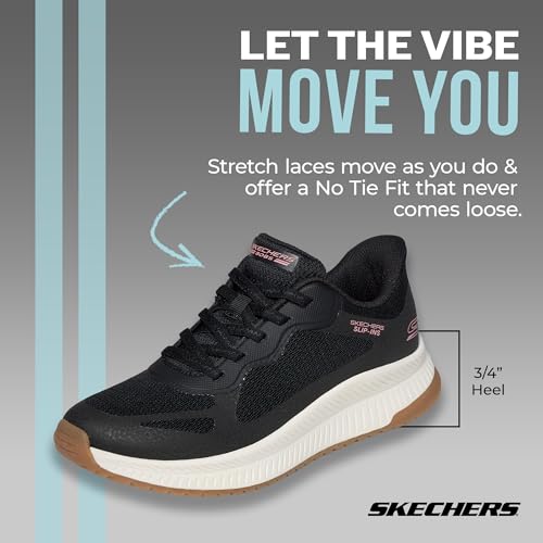 Image of Skechers Womens Hands Free Slip-ins Bobs Squad 4 - Staple Look