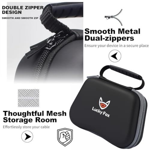 Image of TMG Controller Protection Case Hard Shell Travel Carrying Bag for PS4, PS5, Xbox, NS Pro Controller - Shockproof & Water-Resistant with Internal Mesh Pocket for Cables & Accessories (Black)