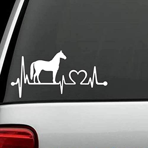Horse Lover Sticker Horse Ride Decal Trailer Heartbeat Lifeline for Car, Truck