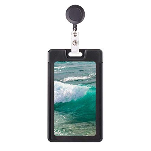 Porte-badge rétractable vague de mer enrouleur badge science nature