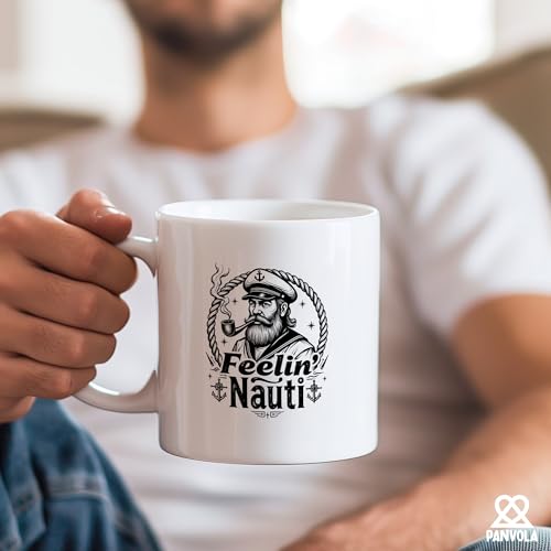 Taza de cerámica blanca de 11 oz Panvola miniatura 4