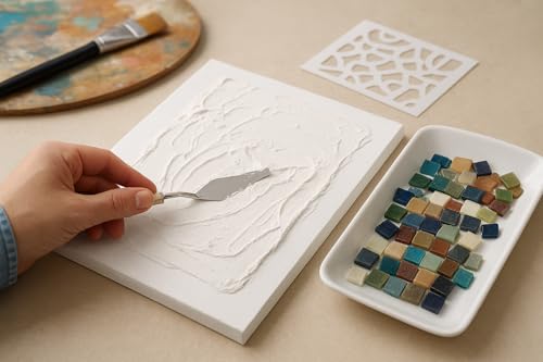 Image of Mosaic Art Texture Paste 250ml - Strong Adhesive for Glass, Ceramic & Stone | Quick-Dry, Non-Toxic Craft Medium for DIY Mosaic & Decorative Projects
