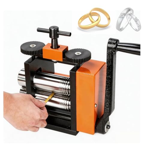 Prensa manual para tabletas y laminador para joyería en trabajos de deformación de metal
