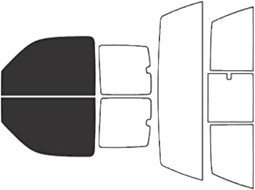 Rvinyl Window Tint Kit Compatible with Chevrolet Silverado 2000-2006 2 Door - Black 20% - Single Ply No Bubble Film - Do it Yourself Vehicle Front Precut Kit