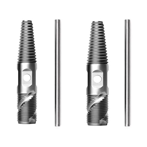 Juego de 2 extractores de tornillos de 1/2 pulgada 3/4 pulgadas de doble cabeza para quitar tornillos dañados, herramienta de extracción de tornillos de reparación
