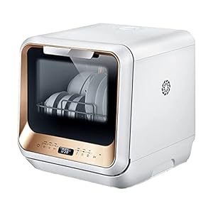 QXWJ Volledig geïntegreerde vaatwasser, 5 programma’s, 4 sets, energiebesparing vrijstaand vaatwasser, huis keuken compact vaatwasser