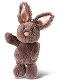 NICI Conejito de Peluche marrón con Orejas de Purpurina 20cm, Color Oscuro (46334)