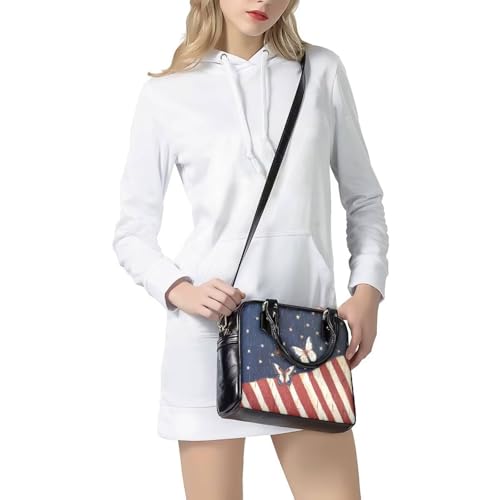 Bolso de cuero vintage HUGS IDEA para mujer miniatura 2