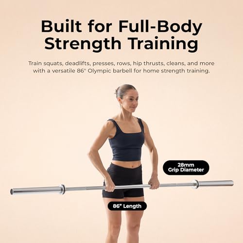 Sunny Health & Fitness 7ft Olympic Barbell 850 lb Capacity with 28mm Grip - image 2