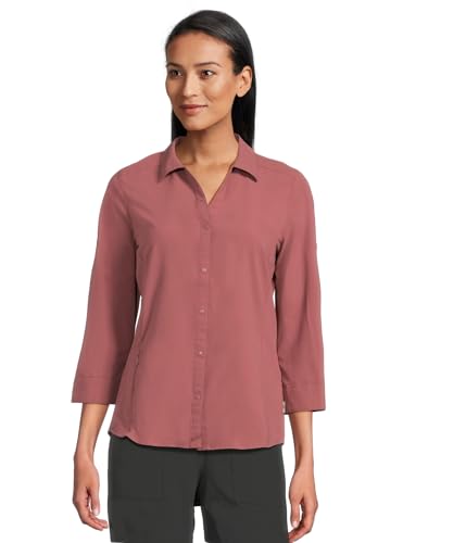 Royal Robbins Womens Expedition Pro 3/4 Sleeve Wild Rhubarb Small