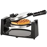bella Classic Rotating Belgian Waffle Maker with Nonstick Plates, Removable Drip Tray, Adjustable Browning Control and Cool Touch Handles, 1000 Watt, Stainless Steel