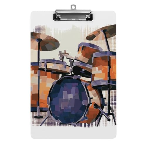 Porte-bloc en plastique jazz classique A4 avec pince profil bas en métal pour bureau