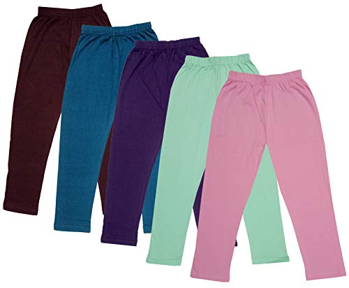 Image of IndiWeaves Girl's Regular Fit Cotton Capri Pants (71800-200201202203204-IW-P5-36 Light Purple, Sea Green, Wine, Blue, Brown 16 Years-18 Years)