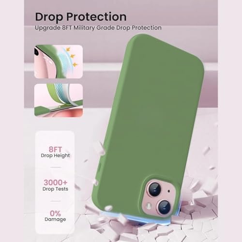 Image of Premium Liquid Silicone Case for iPhone 11 - Slim Full Body Protective Back Cover with Soft Microfiber Lining, Anti-Slip Grip Scratch Resistant Phone Case(Green)