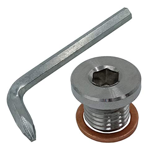 Image of Crankcase Engine Oil Drain Plug and Washer for Polaris RZR 570 800 900 1000, Sportsman 570 600 700 800 850 1000, Ranger 570 700 800 900 ETX, Scrambler 850 1000, ACE 325 570