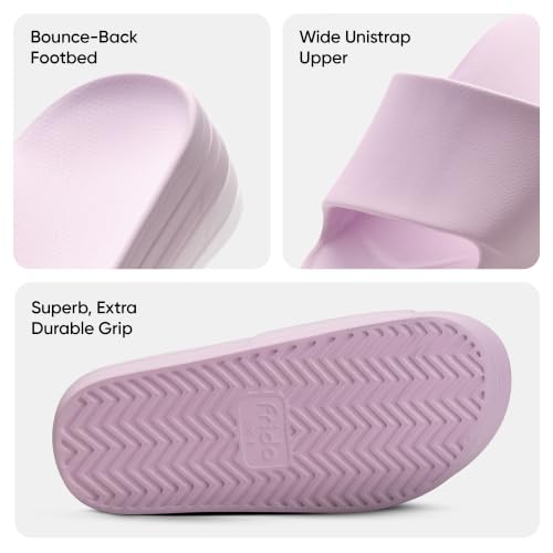 Image of Frido Arch Comfort Slides for Women & Men, Built-In Arch Support, Cushioned EVA Footbed, Non-Slip Sole, Indoor & Outdoor Slippers for Home, Beach, Pool, Travel & Daily Wear