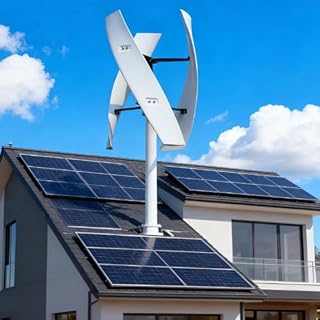 Windkraftanlagen-Set mit Laderegler, vertikale Stromerzeugungsanlage, 12–220 V, 16.000 W, effizientes Heimwindkraftsystem mit MPPT-Hybridregler, erneuerbare Energielösung für nachhaltiges Wo